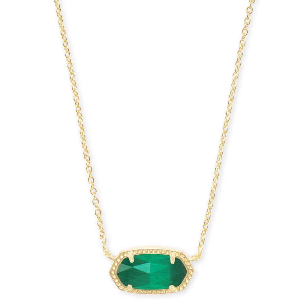 Kendra Scott Elisa Necklace Emerald Cat’s Eye